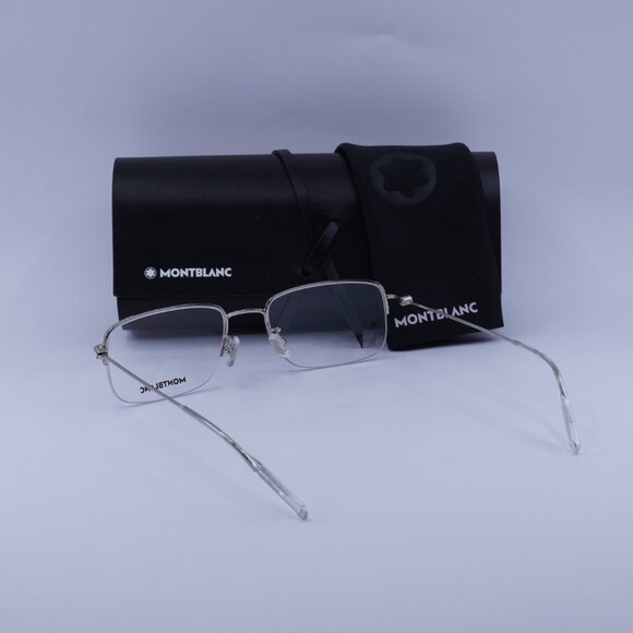 Montblanc MB0084OK 004 Rectangle Eyeglasses 55mm – Dark Ruthenium - Picture 10 of 10